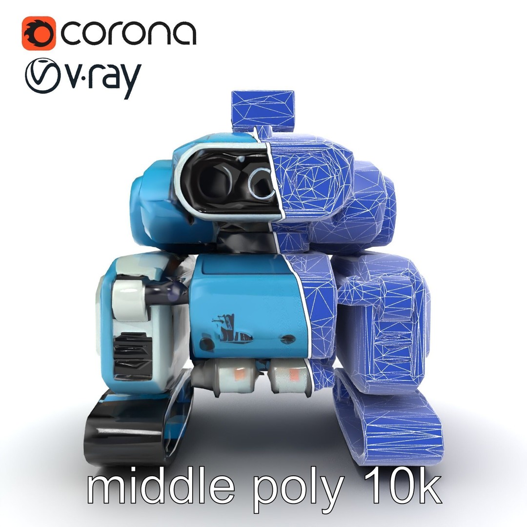 Underwater Maintenance Droid 3D Model – Low Poly Game Asset, FBX - View 29