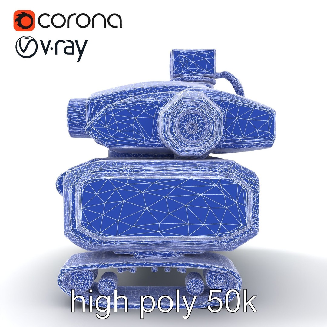 Underwater Maintenance Droid 3D Model – Low Poly Game Asset, FBX - View 32