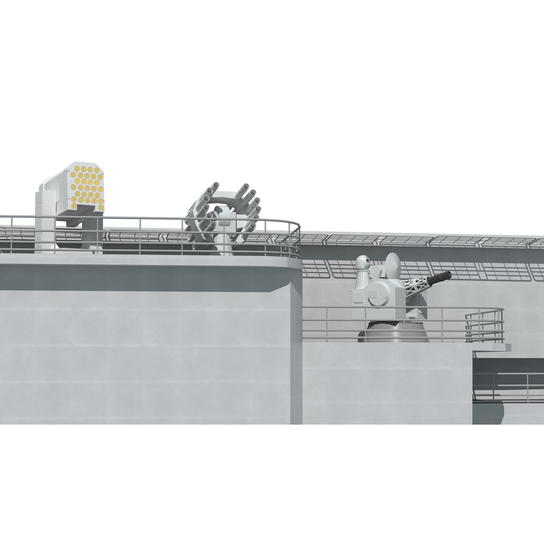 Shandong Aircraft Carrier 3D Model – Military Watercraft, FBX, OBJ - View 12