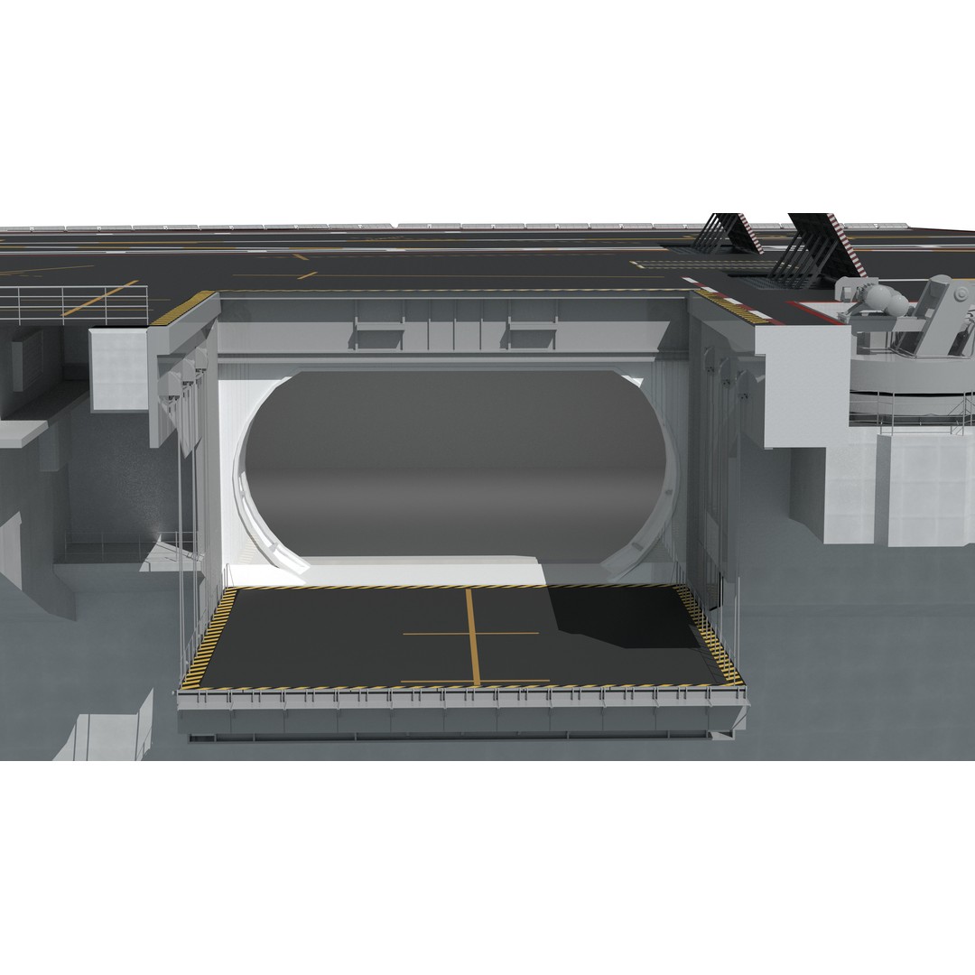 Shandong Aircraft Carrier 3D Model – Military Watercraft, FBX, OBJ - View 17