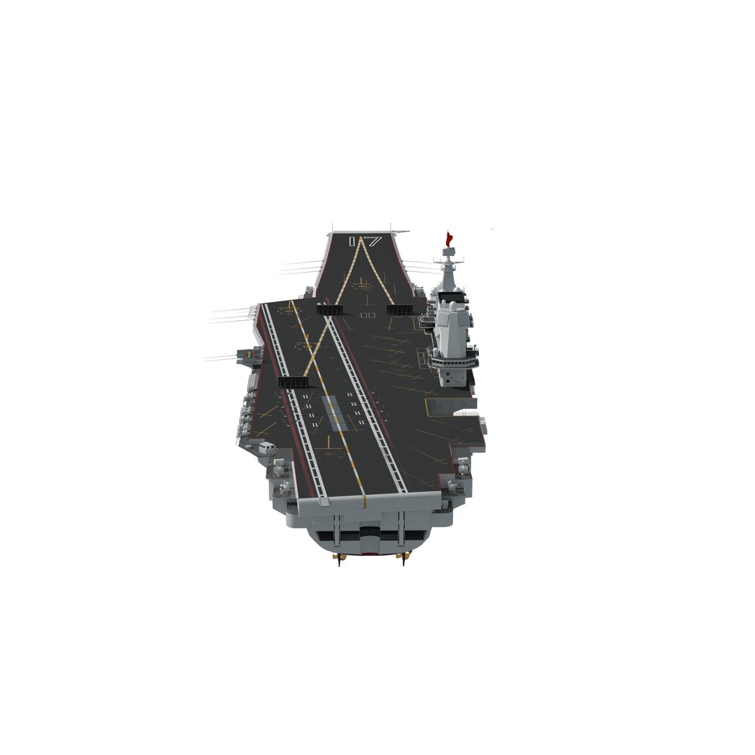 Shandong Aircraft Carrier 3D Model – Military Watercraft, FBX, OBJ - View 18