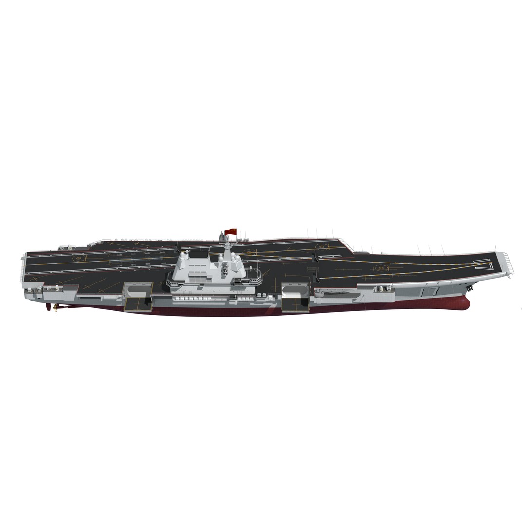 Shandong Aircraft Carrier 3D Model – Military Watercraft, FBX, OBJ - View 19