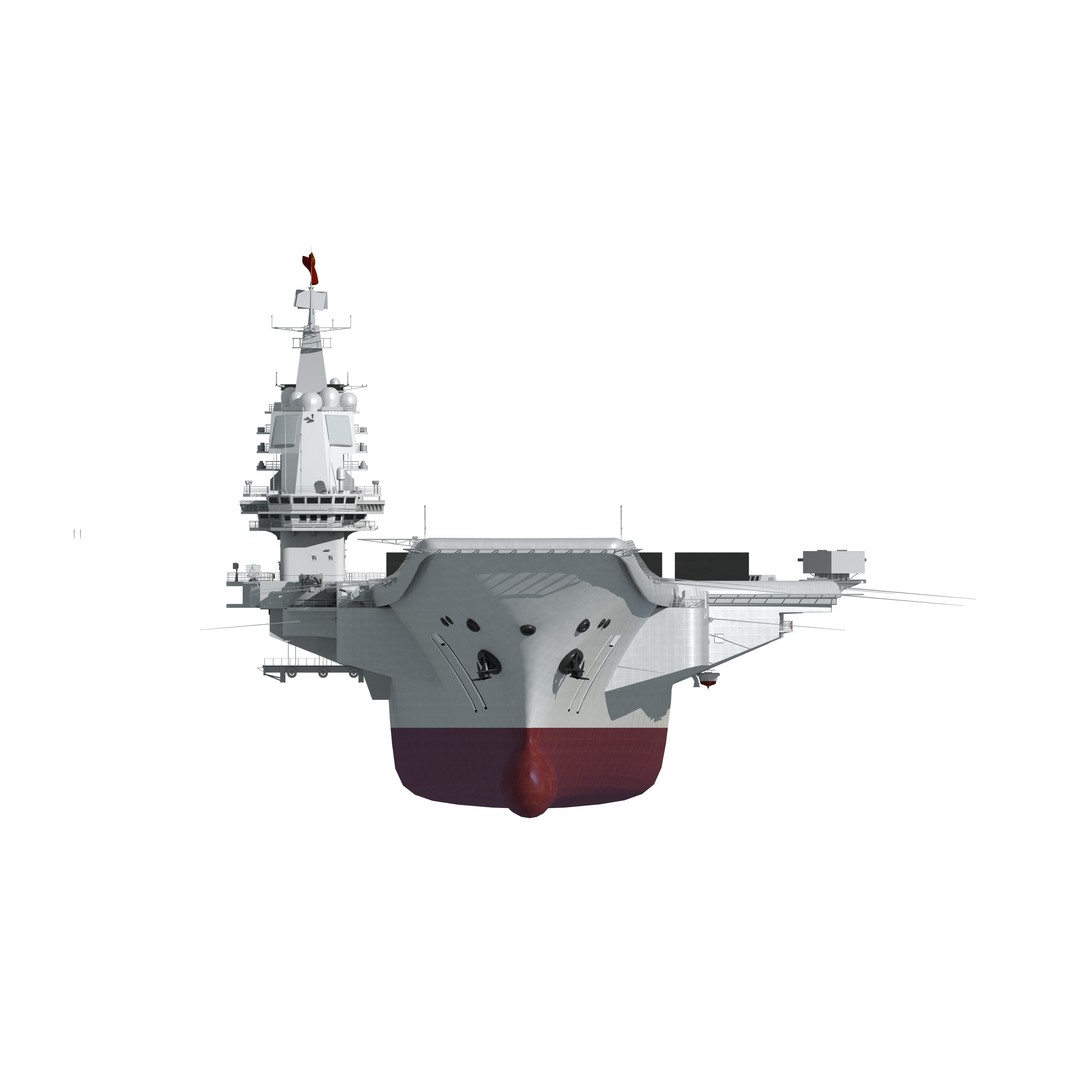 Shandong Aircraft Carrier 3D Model – Military Watercraft, FBX, OBJ - View 23