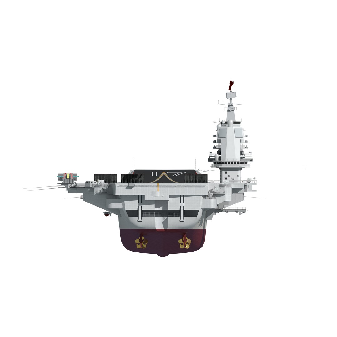 Shandong Aircraft Carrier 3D Model – Military Watercraft, FBX, OBJ - View 29
