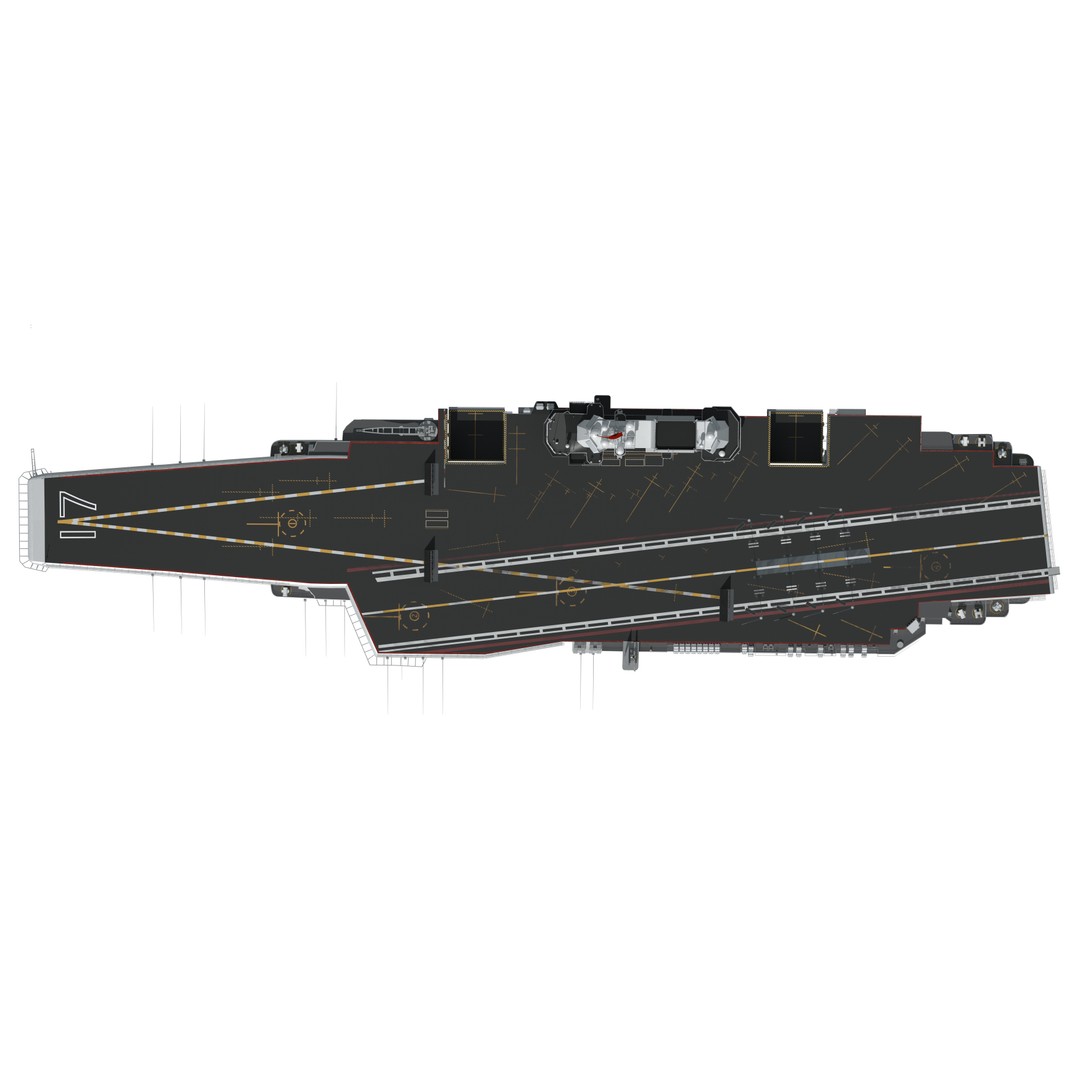Shandong Aircraft Carrier 3D Model – Military Watercraft, FBX, OBJ - View 3