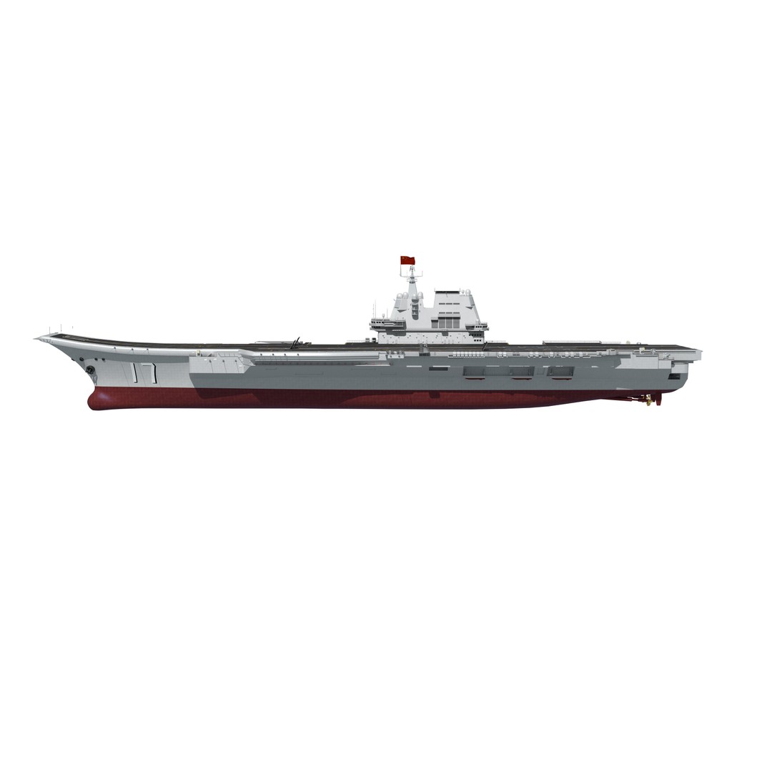 Shandong Aircraft Carrier 3D Model – Military Watercraft, FBX, OBJ - View 30