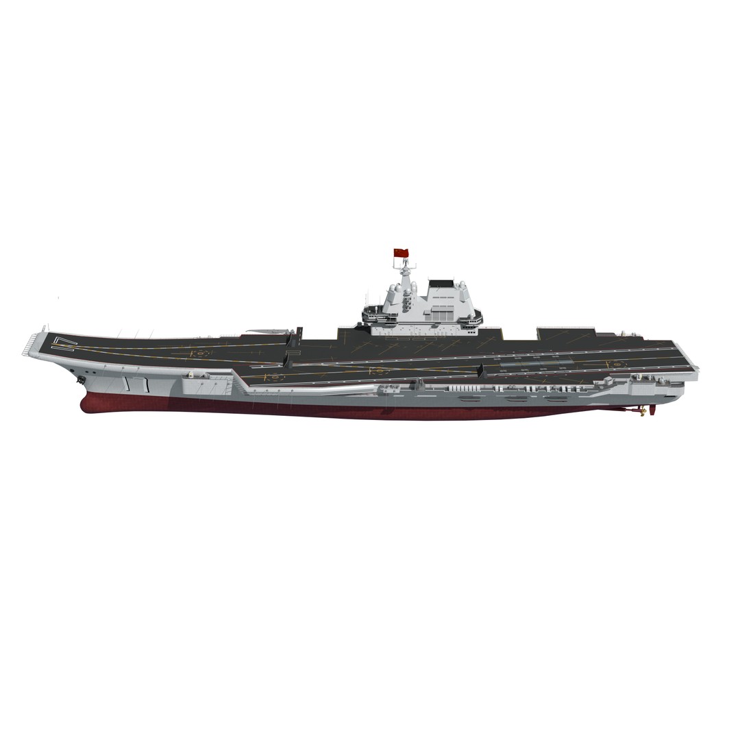 Shandong Aircraft Carrier 3D Model – Military Watercraft, FBX, OBJ - View 31