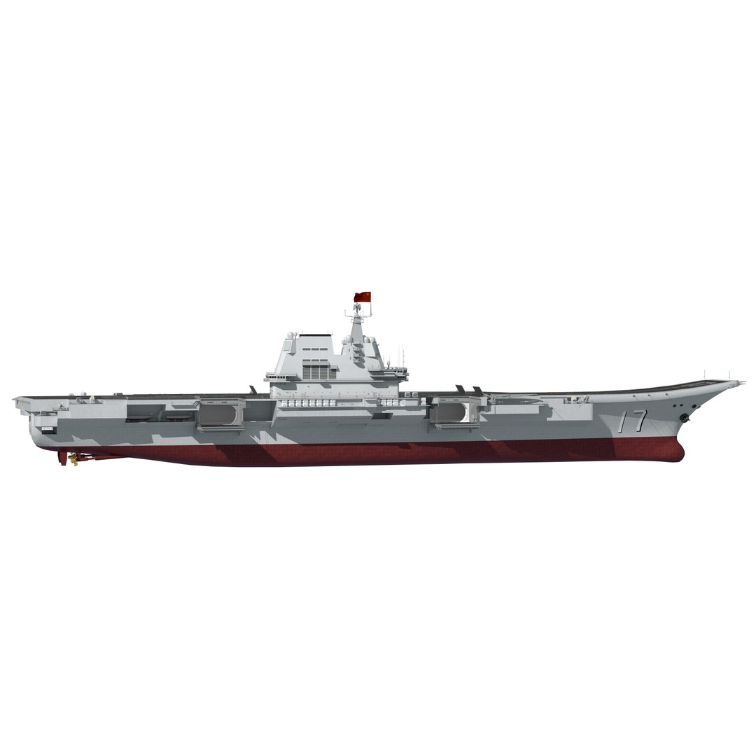 Shandong Aircraft Carrier 3D Model – Military Watercraft, FBX, OBJ - View 32