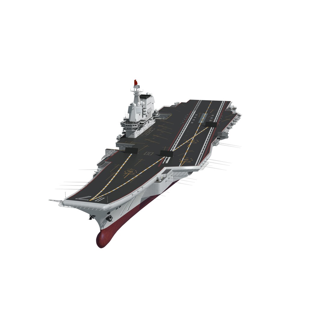 Shandong Aircraft Carrier 3D Model – Military Watercraft, FBX, OBJ - View 33