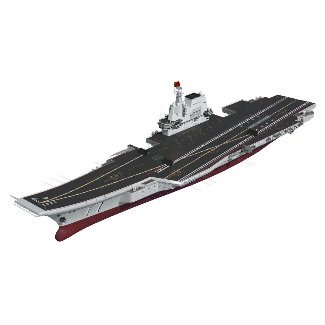 Shandong Aircraft Carrier 3D Model – Military Watercraft, FBX, OBJ - View 34