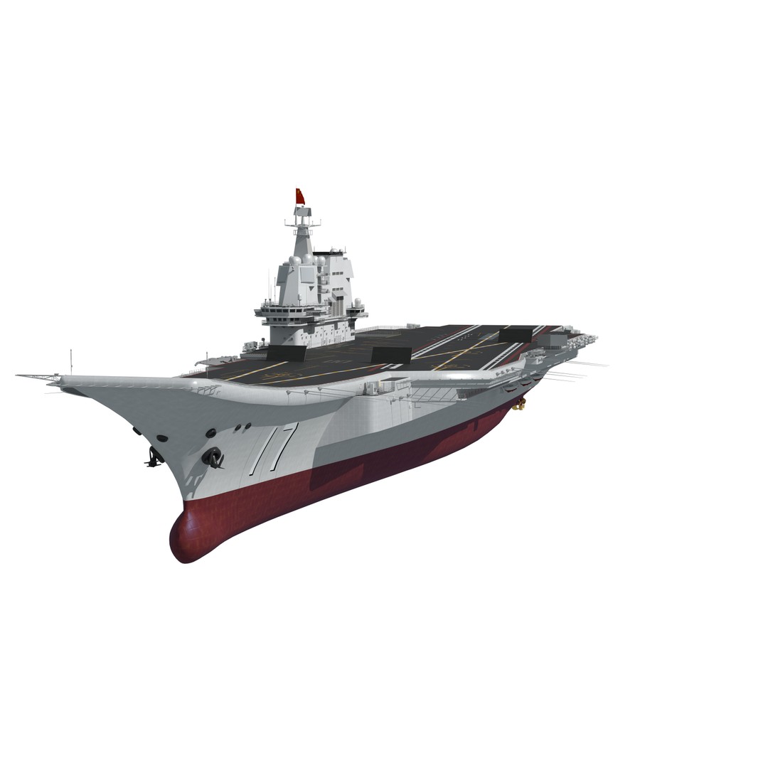 Shandong Aircraft Carrier 3D Model – Military Watercraft, FBX, OBJ - View 35