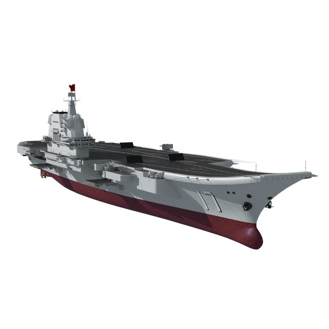 Shandong Aircraft Carrier 3D Model – Military Watercraft, FBX, OBJ - View 36