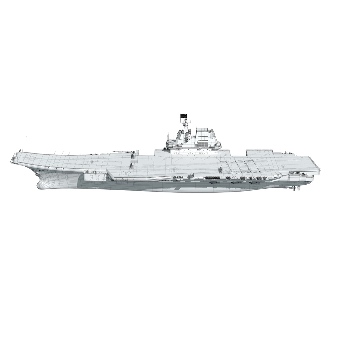 Shandong Aircraft Carrier 3D Model – Military Watercraft, FBX, OBJ - View 43