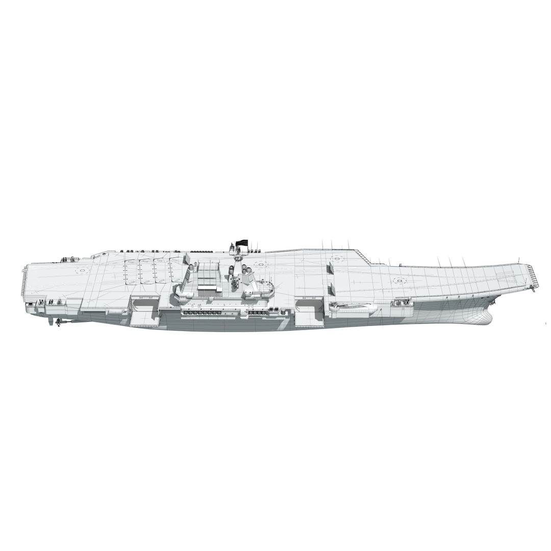 Shandong Aircraft Carrier 3D Model – Military Watercraft, FBX, OBJ - View 44