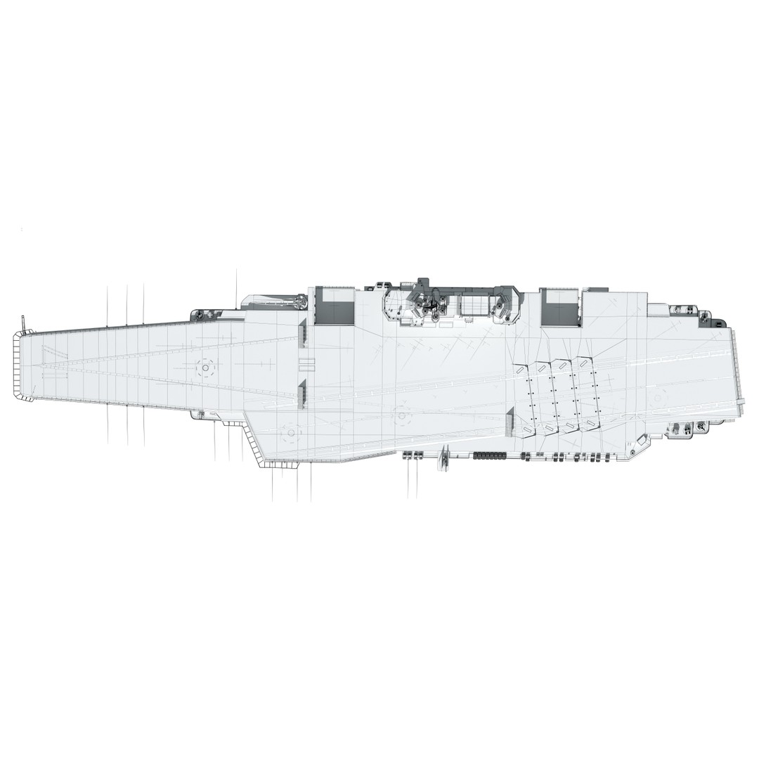 Shandong Aircraft Carrier 3D Model – Military Watercraft, FBX, OBJ - View 46