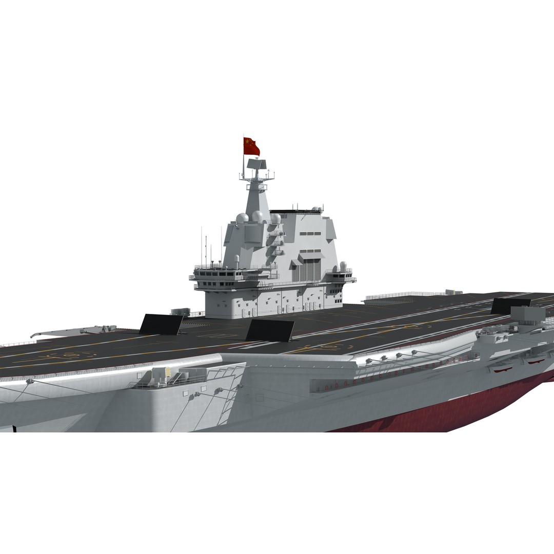 Shandong Aircraft Carrier 3D Model – Military Watercraft, FBX, OBJ - View 5