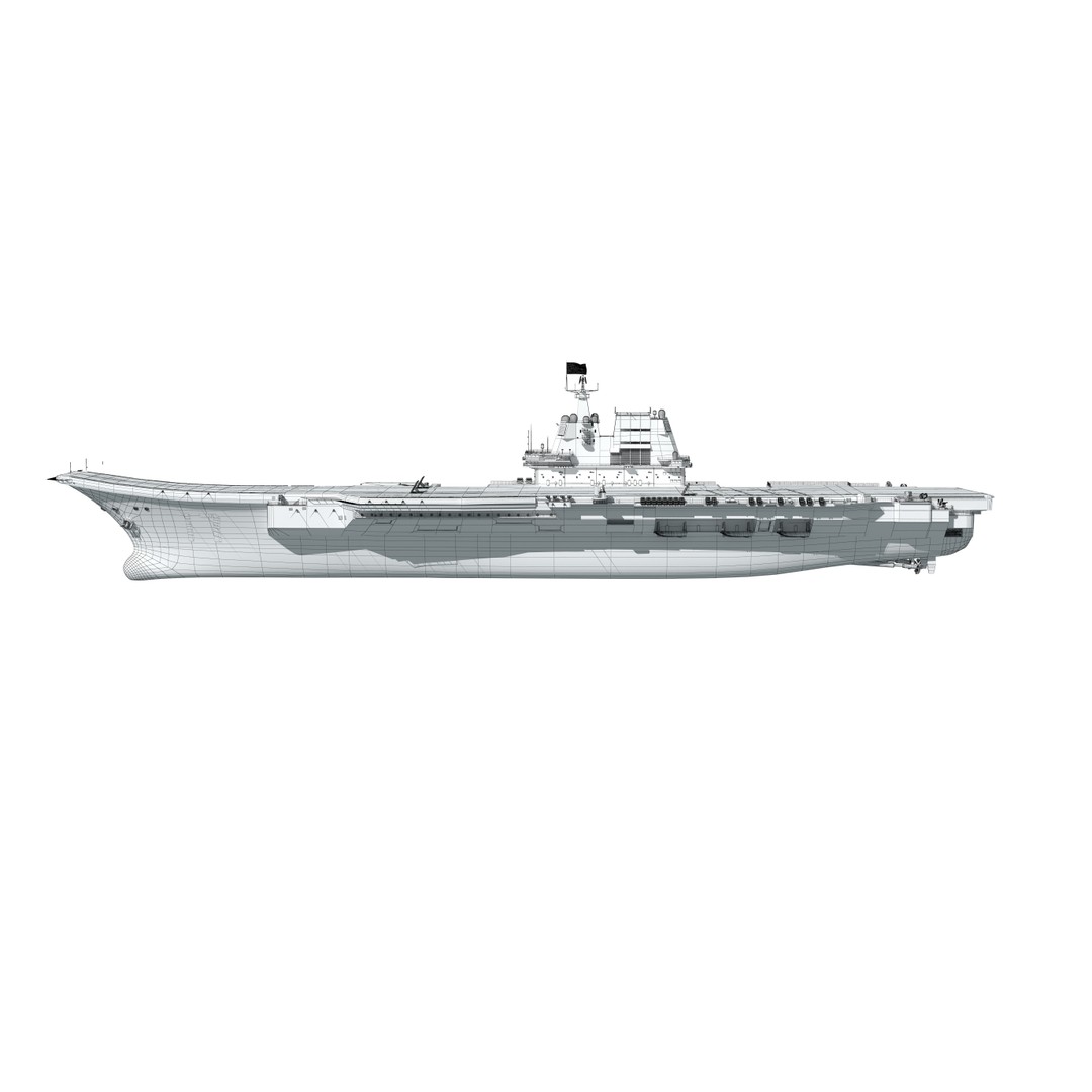 Shandong Aircraft Carrier 3D Model – Military Watercraft, FBX, OBJ - View 52