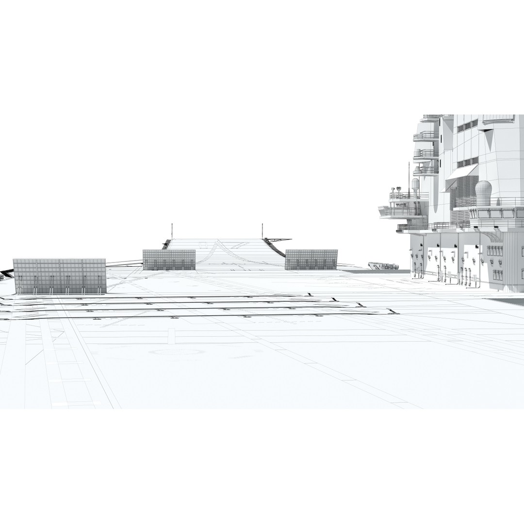 Shandong Aircraft Carrier 3D Model – Military Watercraft, FBX, OBJ - View 57
