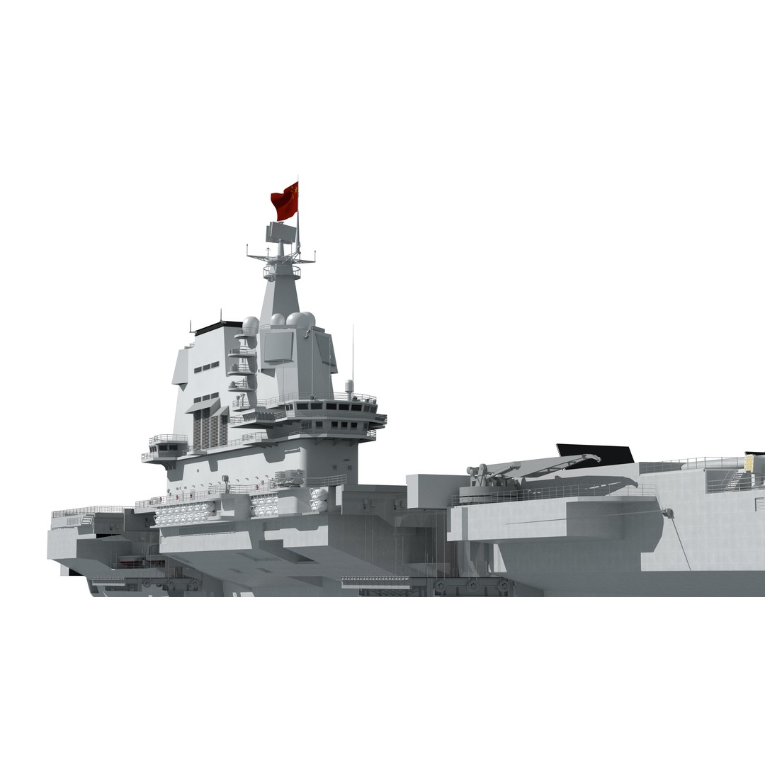 Shandong Aircraft Carrier 3D Model – Military Watercraft, FBX, OBJ - View 6