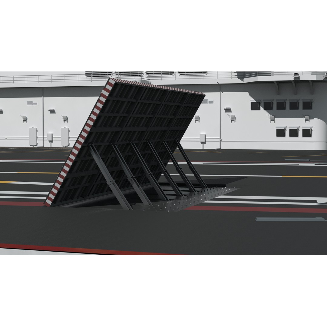 Shandong Aircraft Carrier 3D Model – Military Watercraft, FBX, OBJ - View 7