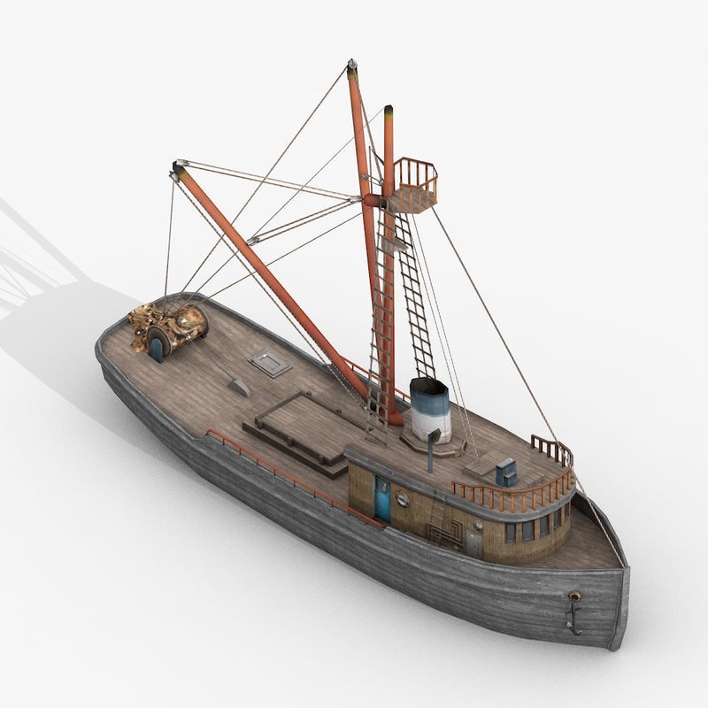 Sailboats 3D Model – Low Poly Watercraft Collection, FBX, Game Ready - View 16