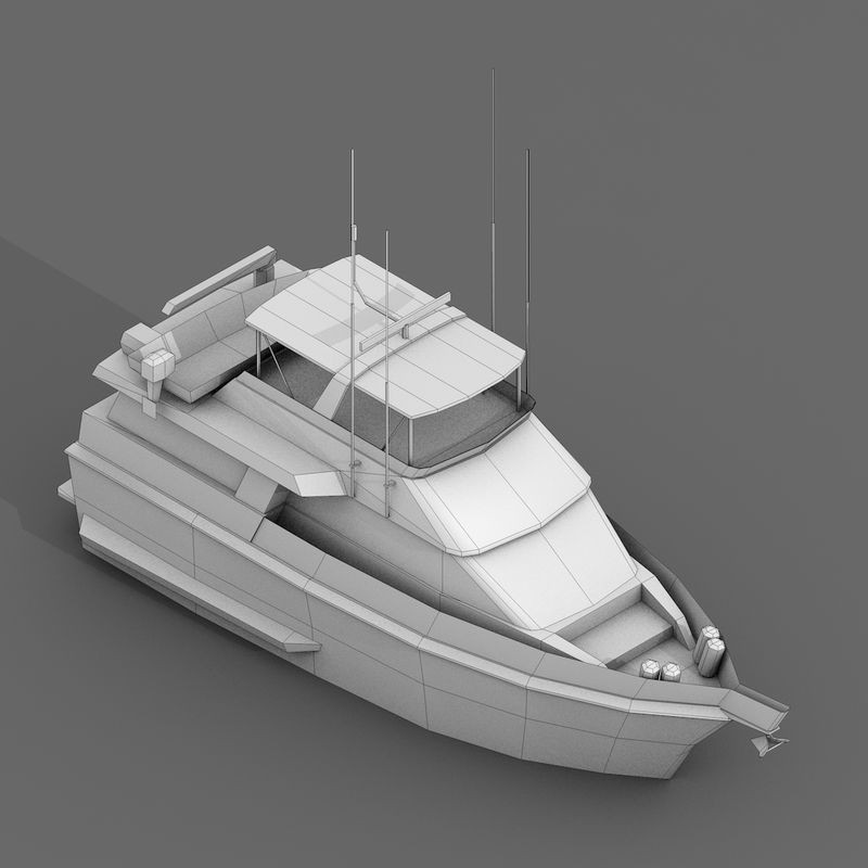 Sailboats 3D Model – Low Poly Watercraft Collection, FBX, Game Ready - View 7