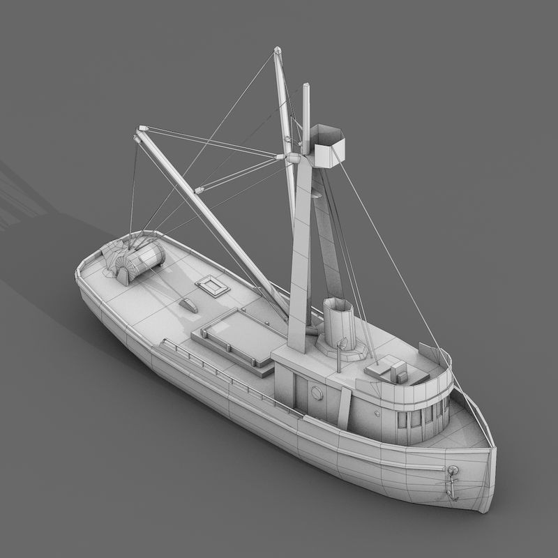 Sailboats 3D Model – Low Poly Watercraft Collection, FBX, Game Ready - View 8