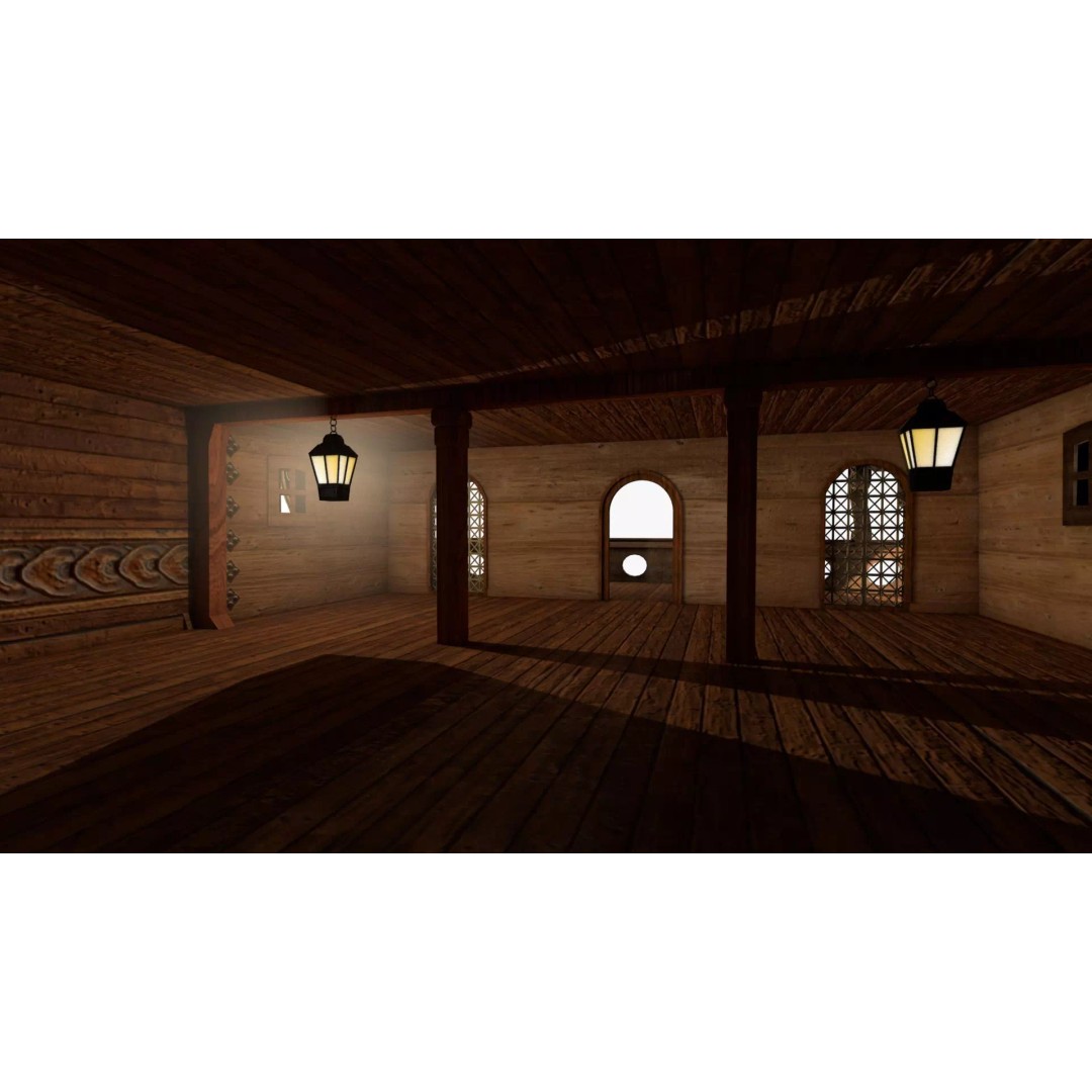 Galeon Pirate Ship 3D Model – Historic Watercraft, PBR Textures, Game Ready - View 29