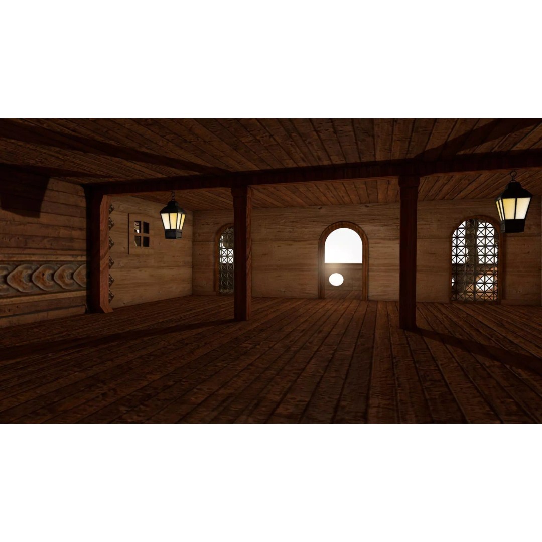 Galeon Pirate Ship 3D Model – Historic Watercraft, PBR Textures, Game Ready - View 30