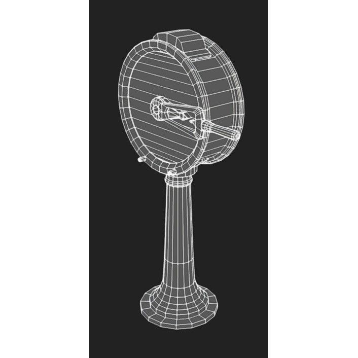 Lever 07 3D Model – Low Poly Antique Watercraft with PBR Textures - View 11