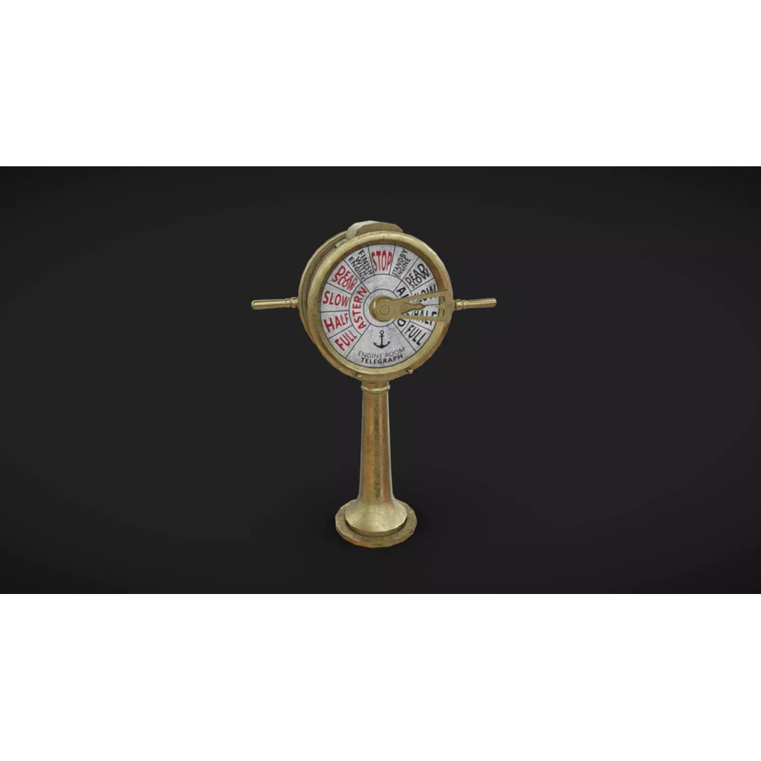 Lever 07 3D Model – Low Poly Antique Watercraft with PBR Textures - View 2