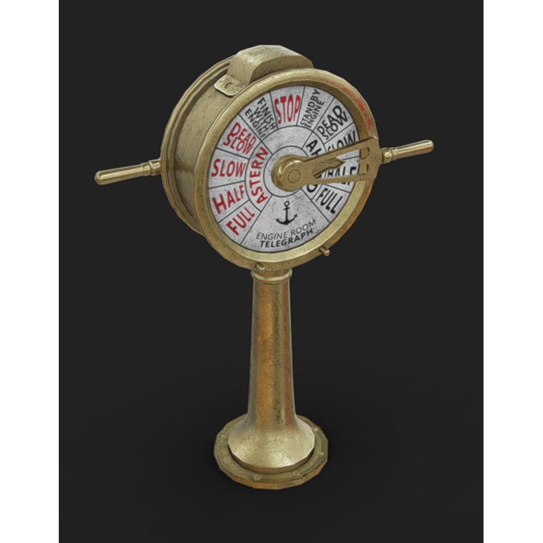 Lever 07 3D Model – Low Poly Antique Watercraft with PBR Textures - View 4