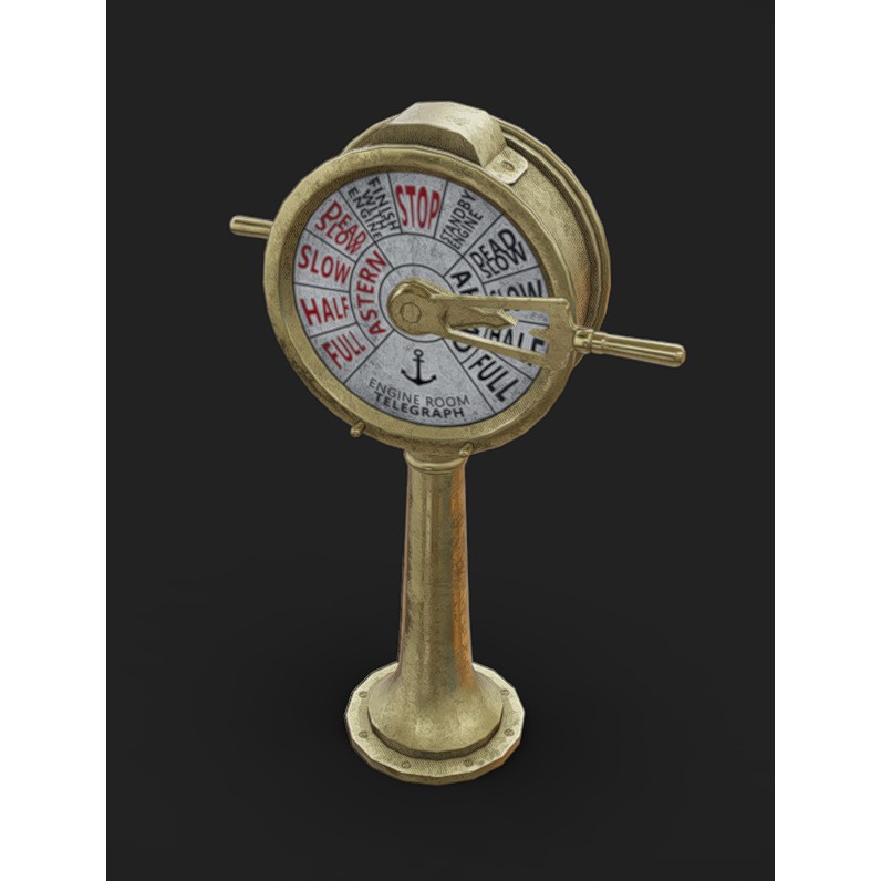 Lever 07 3D Model – Low Poly Antique Watercraft with PBR Textures - View 5