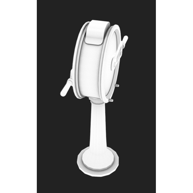 Lever 07 3D Model – Low Poly Antique Watercraft with PBR Textures - View 9