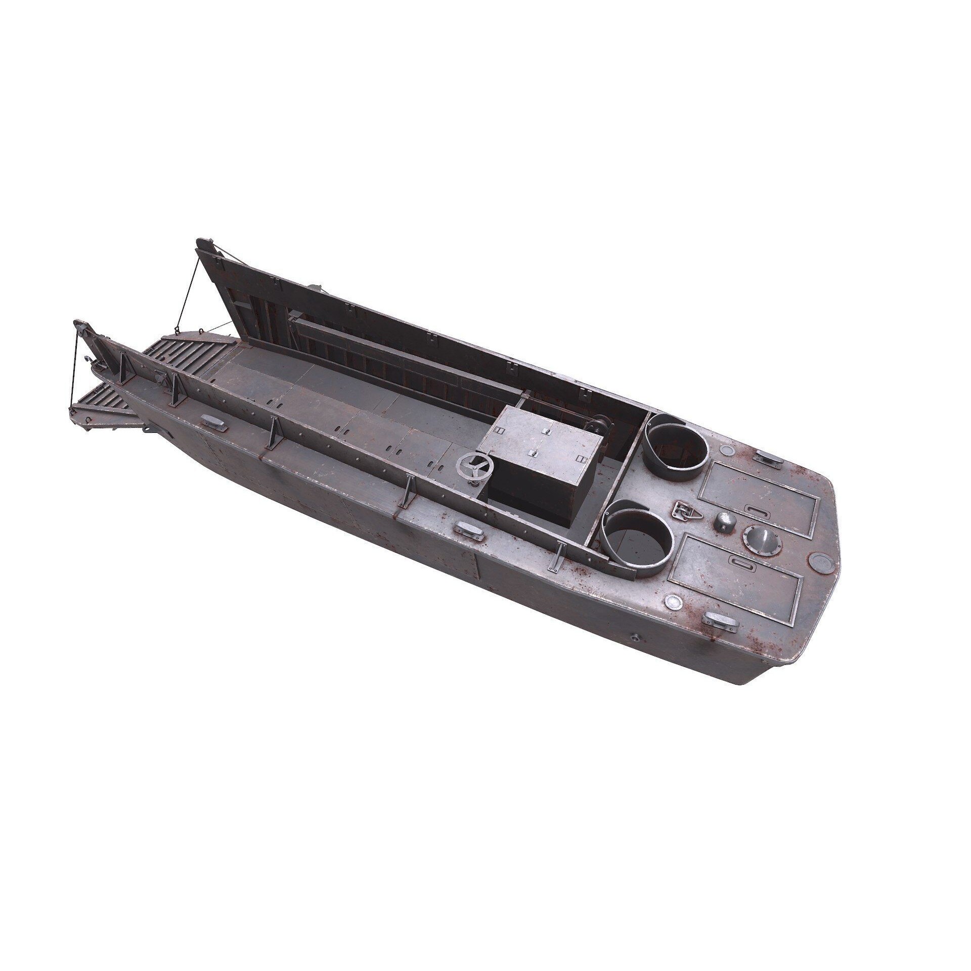 LCVP Higgins Boat - Low-Poly Game-Ready 3D Model - View 16