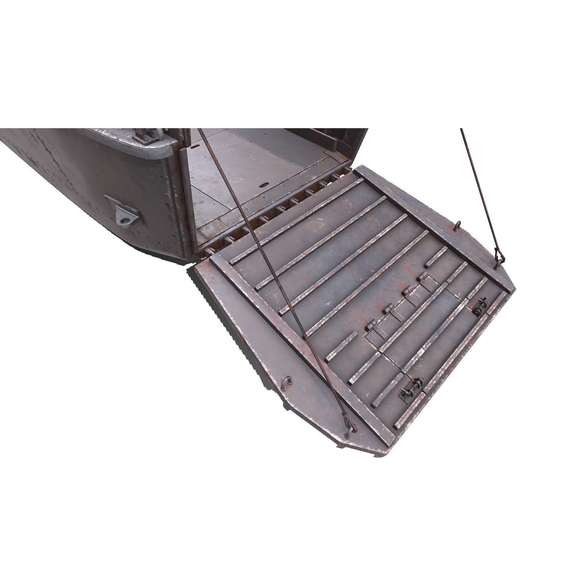 LCVP Higgins Boat - Low-Poly Game-Ready 3D Model - View 20