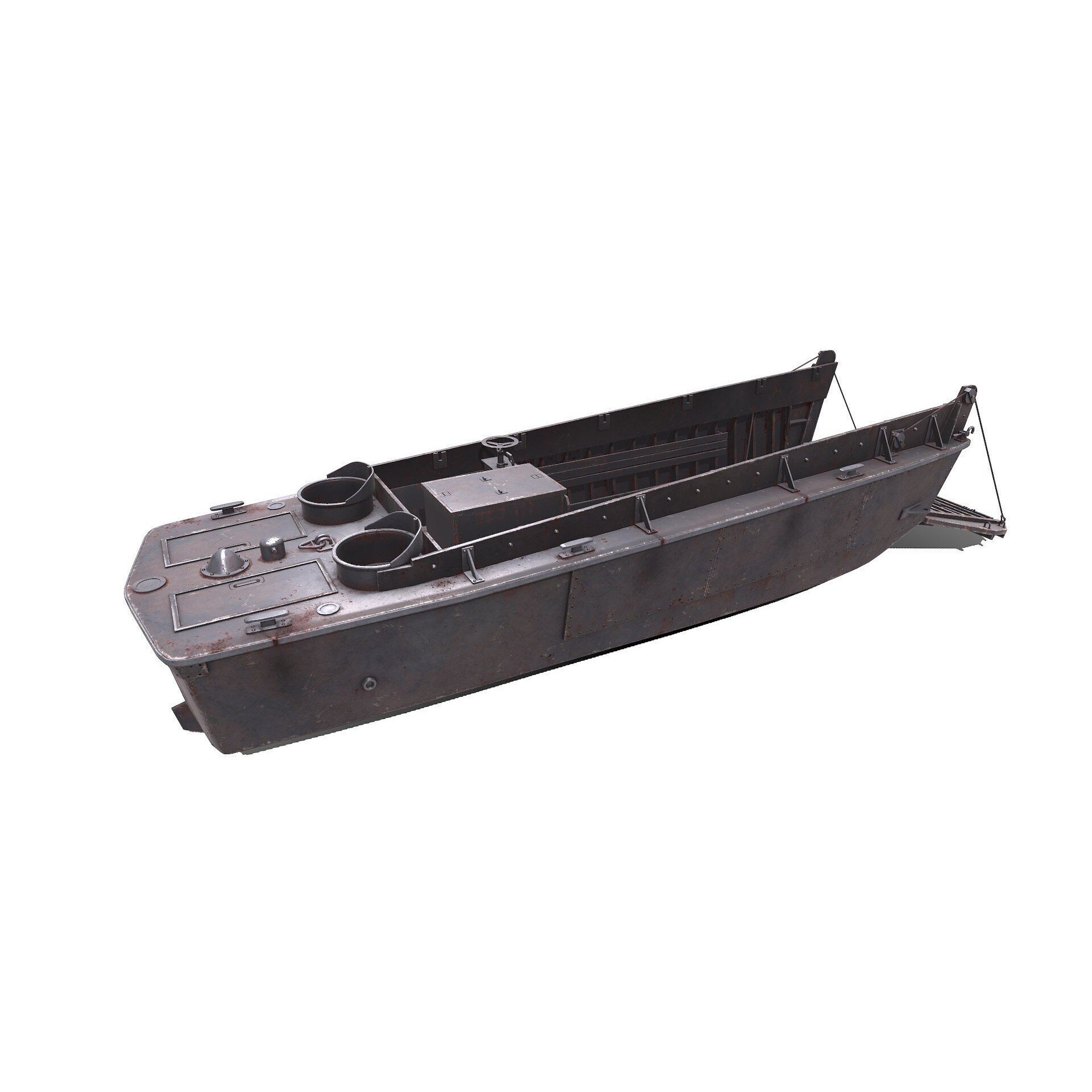 LCVP Higgins Boat - Low-Poly Game-Ready 3D Model - View 3