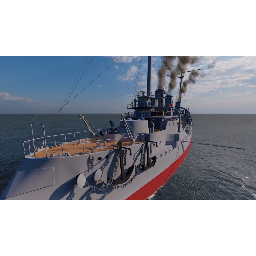 Bulk Carrier Ship 3D Model – Industrial Tanker with PBR Textures - View 3