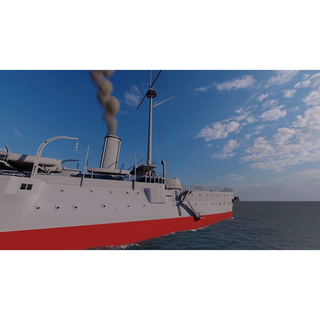 Bulk Carrier Ship 3D Model – Industrial Tanker with PBR Textures - View 8