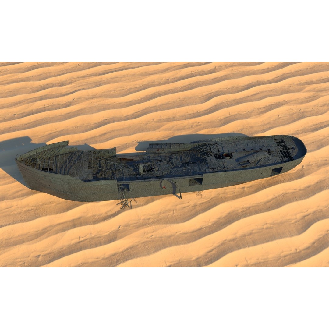 Wisconsin Shipwreck Steamer 3D Model – Historic Watercraft, FBX - View 10