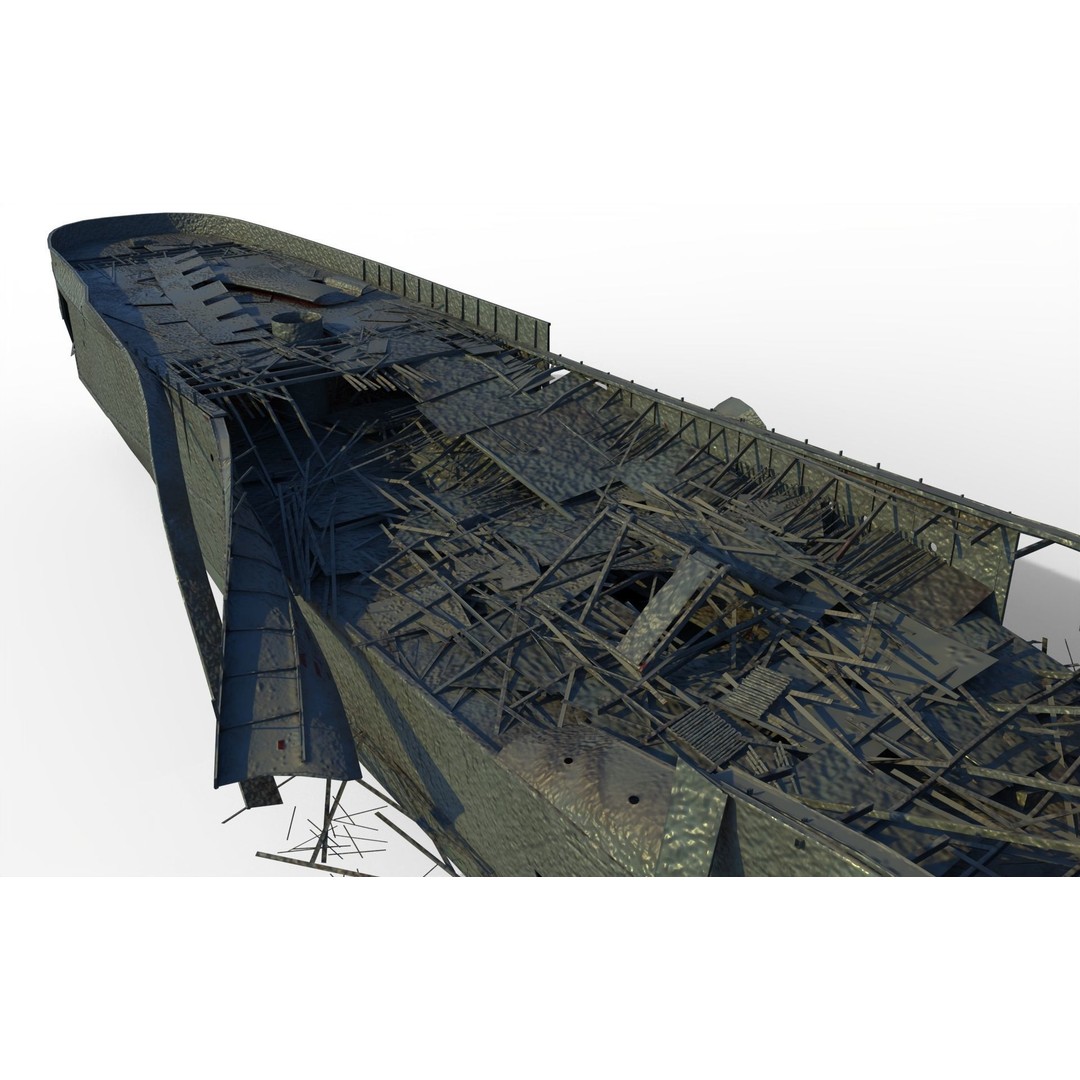 Wisconsin Shipwreck Steamer 3D Model – Historic Watercraft, FBX - View 12