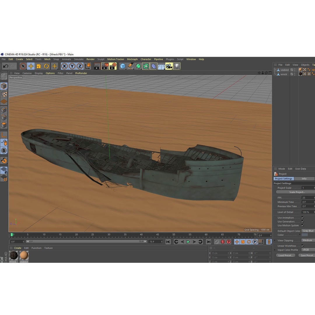 Wisconsin Shipwreck Steamer 3D Model – Historic Watercraft, FBX - View 13