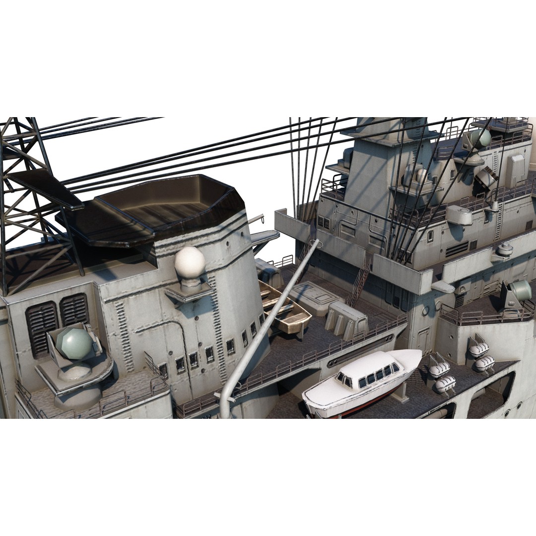 Hangzhou DDG136 3D Model – Low Poly Military Watercraft, FBX - View 10