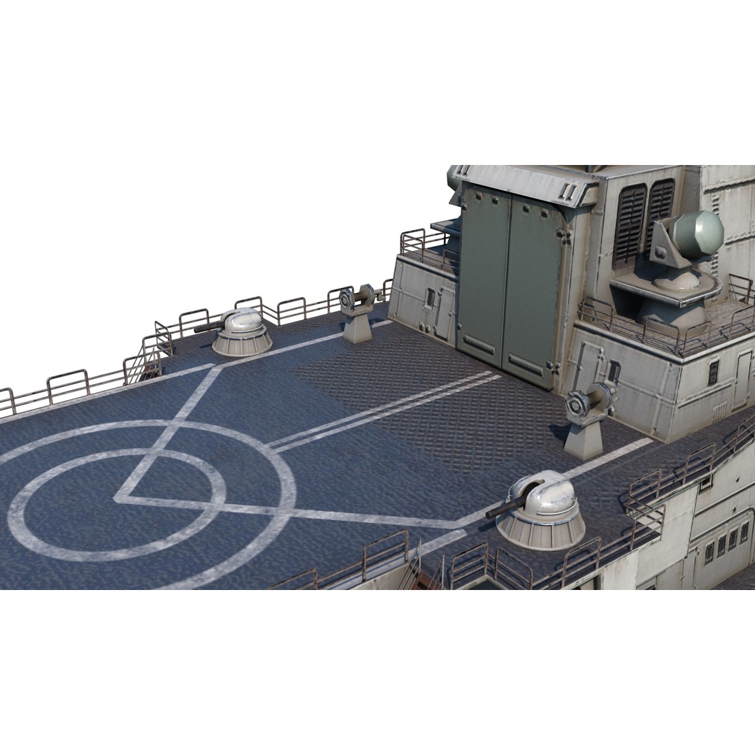 Hangzhou DDG136 3D Model – Low Poly Military Watercraft, FBX - View 11