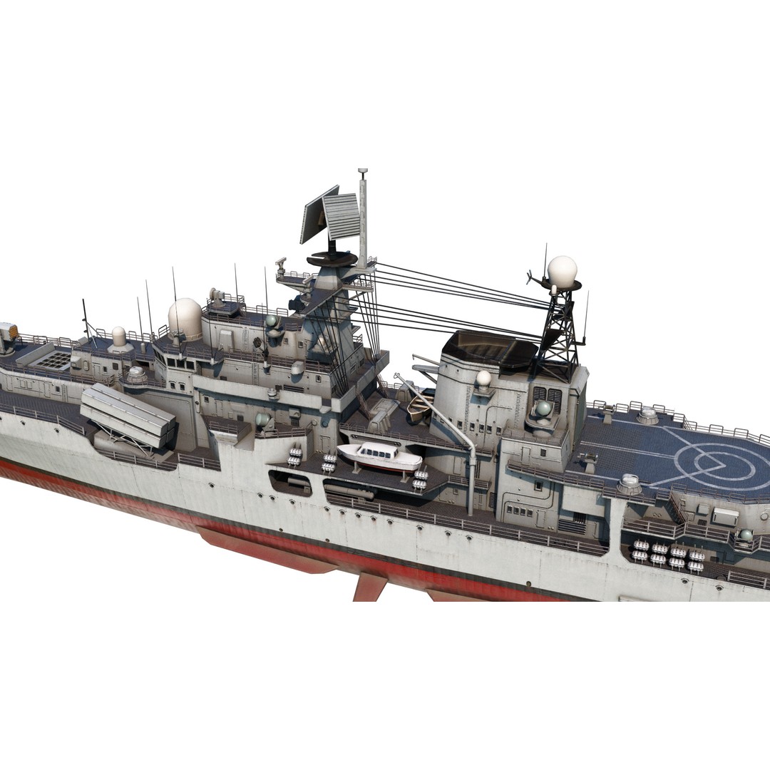 Hangzhou DDG136 3D Model – Low Poly Military Watercraft, FBX - View 14