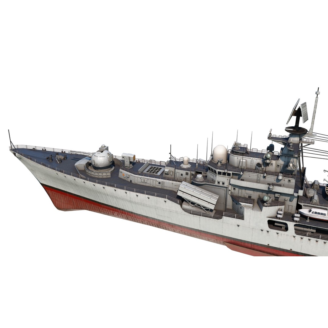 Hangzhou DDG136 3D Model – Low Poly Military Watercraft, FBX - View 15