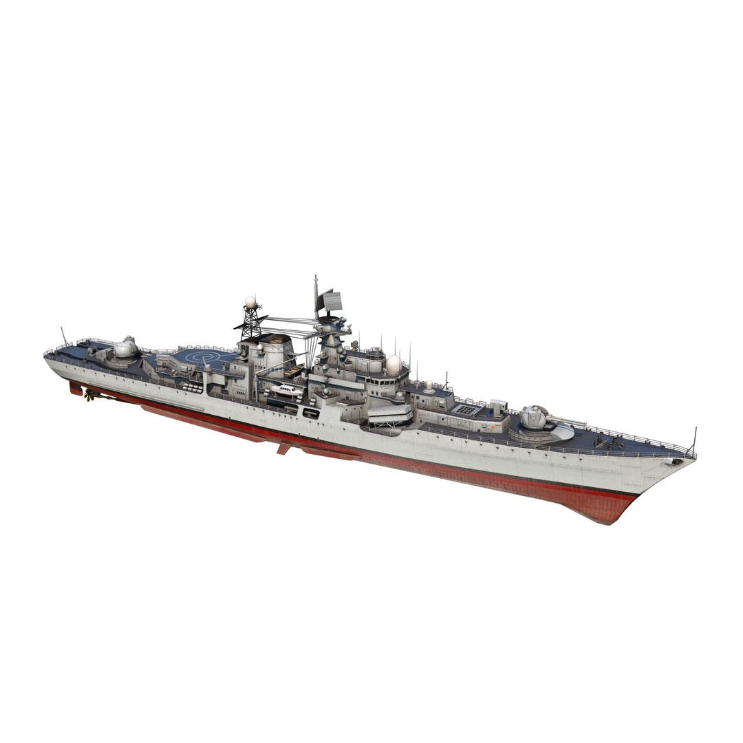 Hangzhou DDG136 3D Model – Low Poly Military Watercraft, FBX - View 5