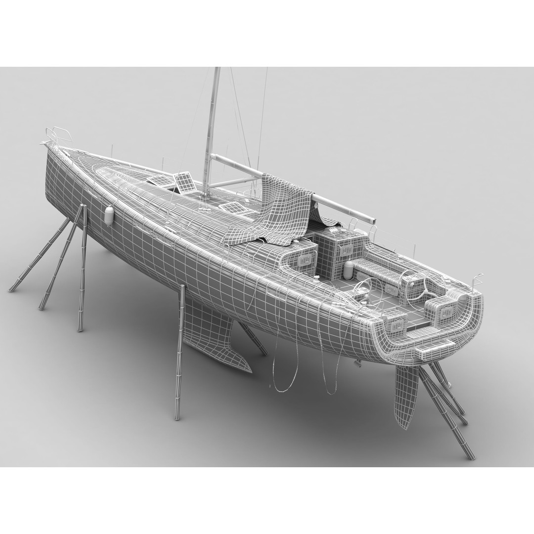 Abandoned Boat 3D Model – Realistic Wreck for Game Assets, FBX