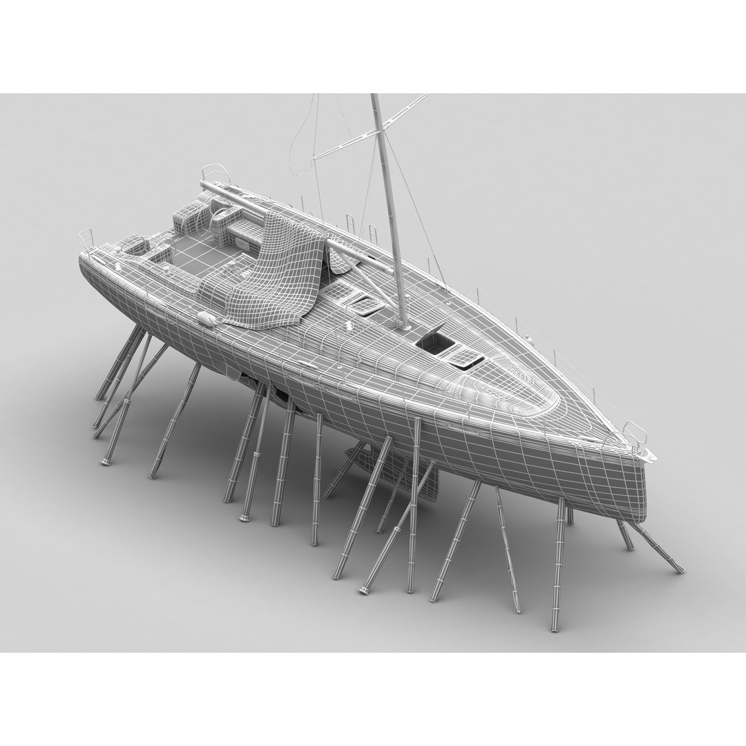 Abandoned Boat 3D Model – Realistic Wreck for Game Assets, FBX - View 13