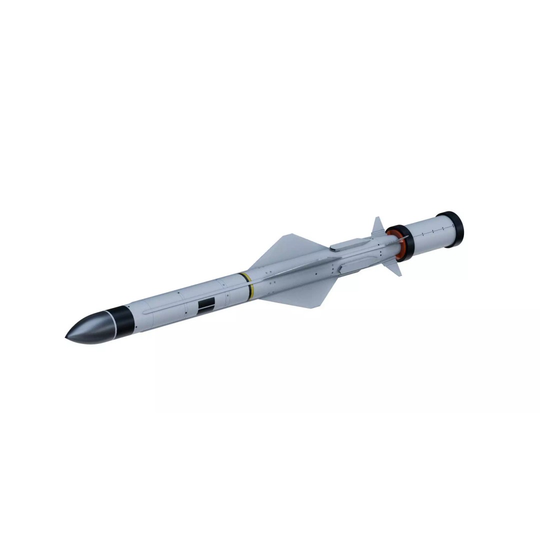 Exocet MM40 Block 3 3D Model – PBR Anti-Ship Missile, Blender, FBX, OBJ - View 2